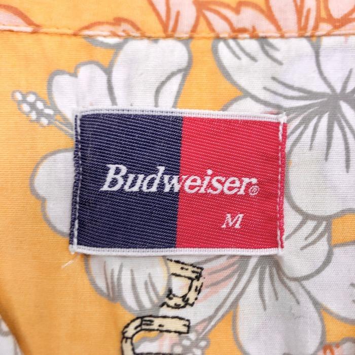 Budweiser バドワイザー ノーカラー 柄シャツ 総柄 パジャマシャツ L Budweiser バドワイザー ノーカラー 柄シャツ 総柄 パジャマシャツ L