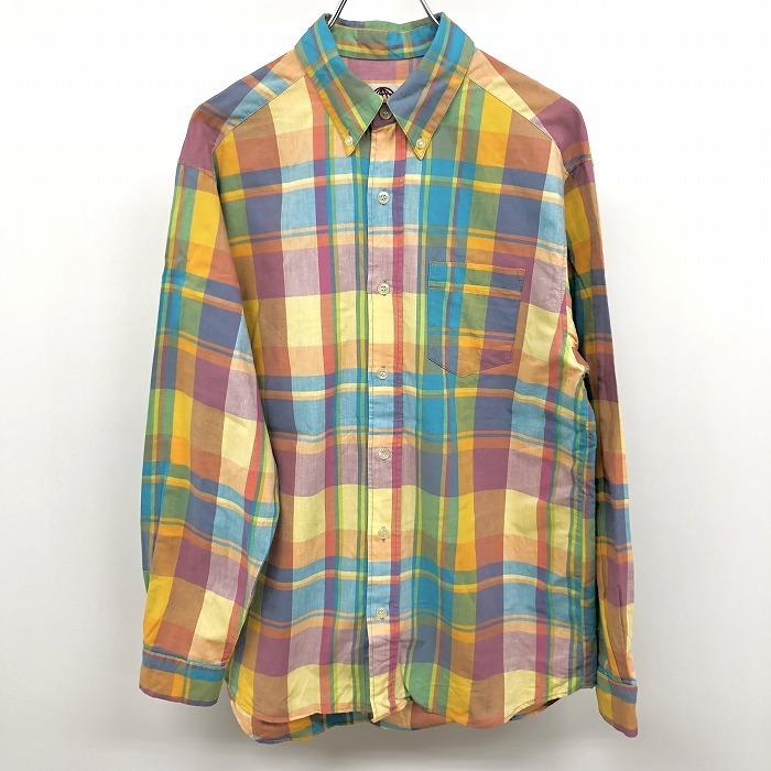 SAZUN FORK II シャツ チェック ボタンダウン 長袖 胸ポケット