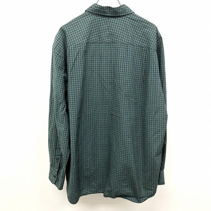 マックレガー McGREGOR シャツ チェック 胸ポケットにロゴ刺繍 長袖 綿100% LL XL ターコイズブルー×ブラック×ホワイト 青緑系 メンズ｜undo-rowa｜02