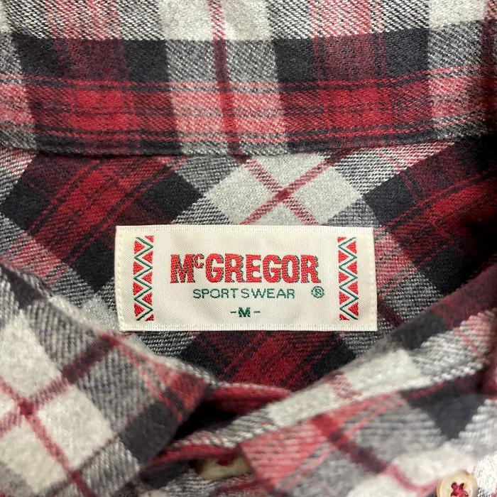 McGREGOR（マックレガー） ネルシャツ ソフトネル チェック ロゴ刺繍