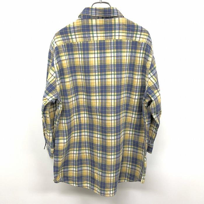 Dickies ディッキーズ XL メンズ シャツ チェック 7分袖 スリムフィット 両胸ポケット 綿×麻 ネイビー×グリーン×イエロー×ホワイト | Dickies | 01