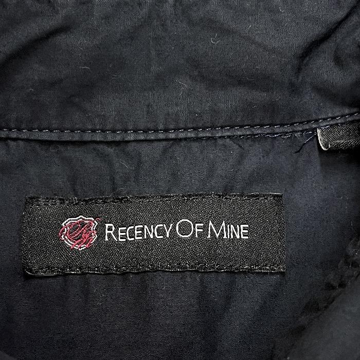 リーセンシーオブマイン RECENCY OF MINE シャツ 無地 ホリゾンタルカラー フレンチフロント 長袖 ポケット無し 綿100% 44 ネイビー メンズ |  | 02