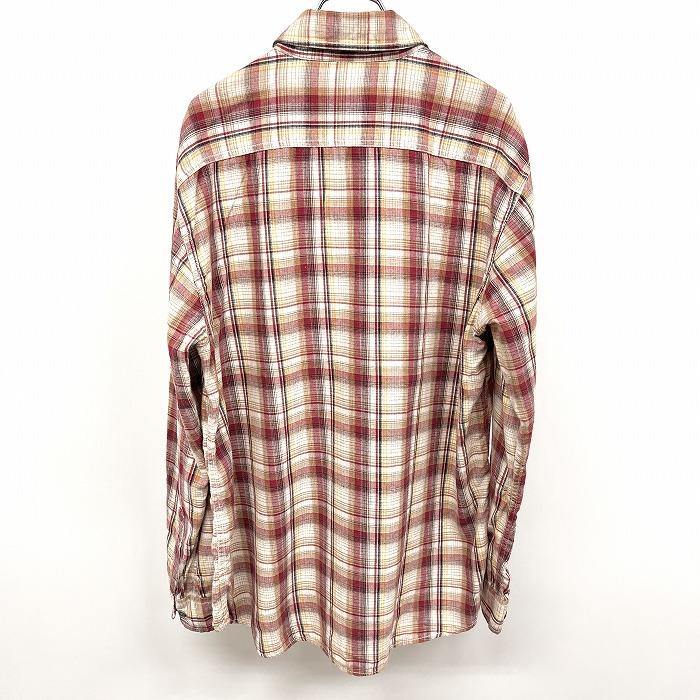 コンバース CONVERSE シャツ チェック 長袖 胸ポケット 綿100% L レッド系×ブラウン×ダークグリーン×イエロー×オフホワイト メンズ | CONVERSE | 01