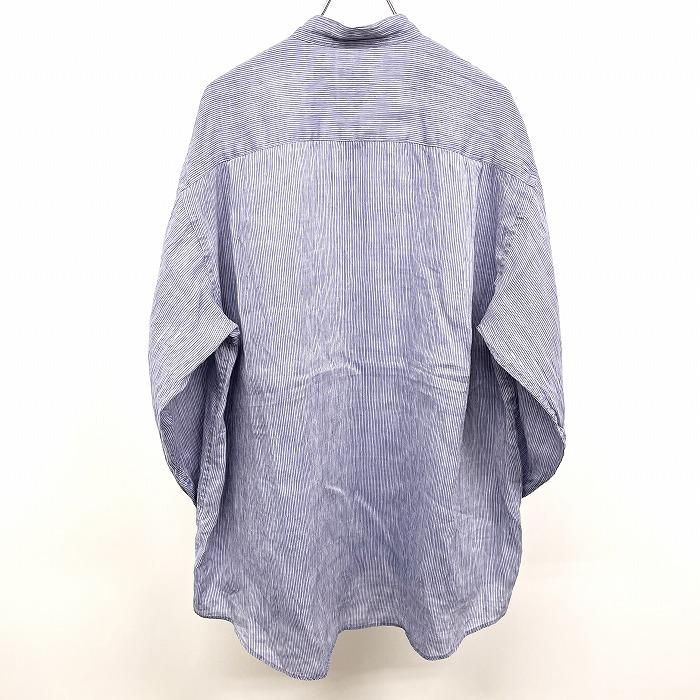 【RUDE GALLERY】レオパード柄　リネン長袖シャツ　バンドカラー　L RUDE GALLERY】レオパード柄 リネン長袖シャツ バンドカラー L