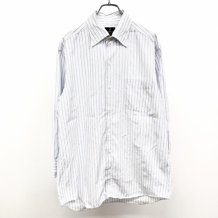 LANVIN ランバン シャツ ストライプ スナップダウンカラー 長袖 LANVIN ランバン シャツ ストライプ スナップダウンカラー 長袖