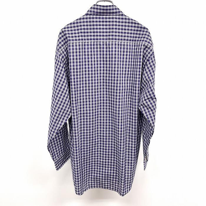 VALENTINO MONICA シャツ 半袖 チェック 両胸フラップポケット ロング