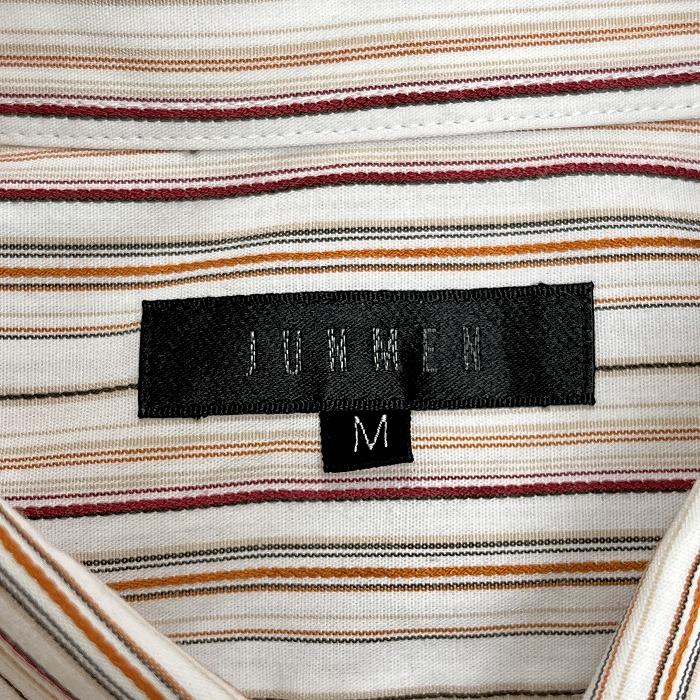 ジュンメン JUNMEN シャツ 長袖 ストライプ ドゥエボットーニ 日本製 綿100% コットン M マルチカラー 白×赤×茶系×ベージュ メンズ｜undo-rowa｜04