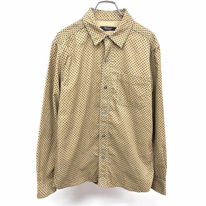 UNITED ARROWS Rhythm of Life コーデュロイシャツ 長袖 ドット柄 細畝 