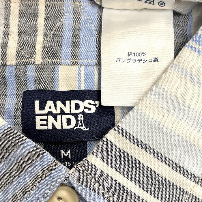 ランズエンド LANDS END シャツ ボーダー 両胸ポケット 長袖 ランズエンド LANDS END シャツ ボーダー 両胸ポケット 長袖