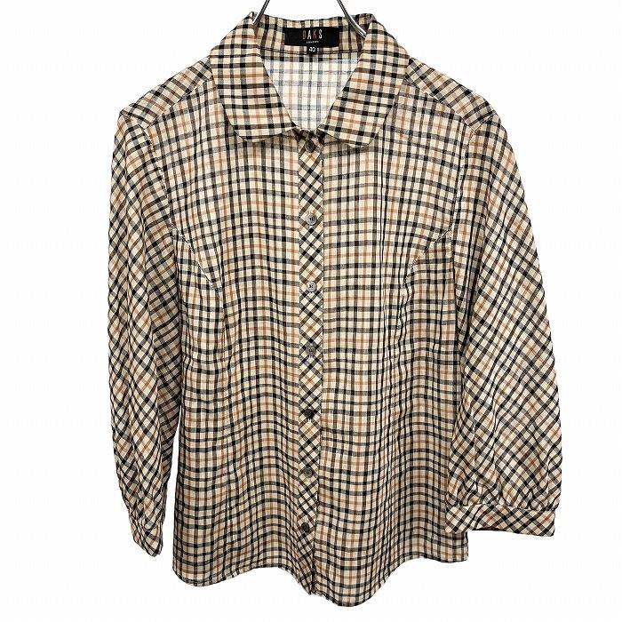 新品】DAKS ダックス タグ付き シャツカットソーチェックブラウン