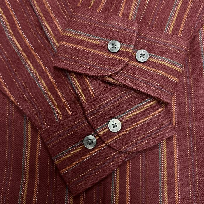 LYLE&SCOTT（ライルアンドスコット） 微起毛 シャツ ストライプ 鳥の