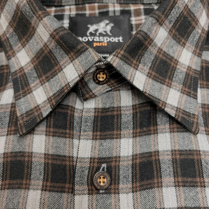 【新品同様】ボッテガヴェネタ　シャツ　胸ポケット　サファリシャツ　ブラウン　36 STYLEBLOCK ブラウス シャツ オープンカラー開襟サファリシャツ