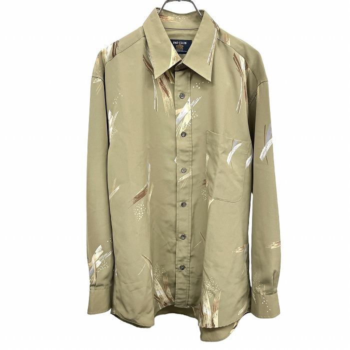 パオクラブ PAO CLUB シャツ ペイント柄 胸ポケット 長袖 ロング