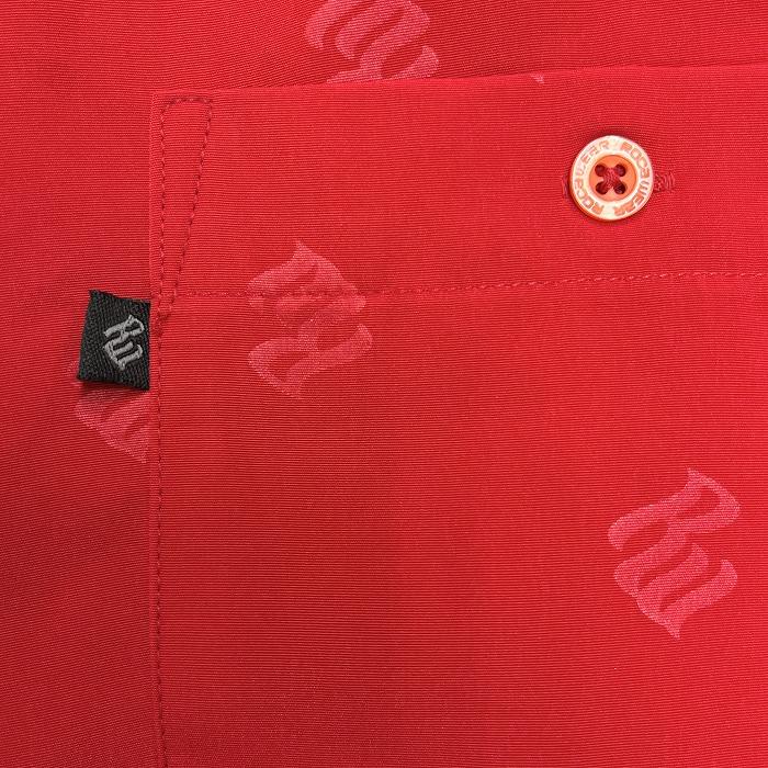 ROCAWEAR ロカウェア シャツ ビッグシルエット 丈長め ロゴ柄 胸