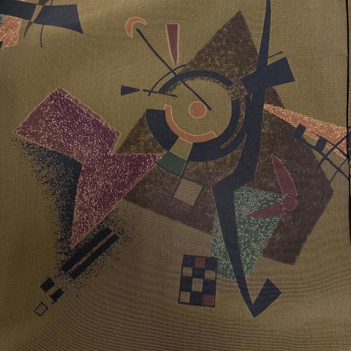 ボスピアーズ BOTH PIERS 少し薄手 シャツ 総柄 アート柄 長袖 ポリ100% L グリーンブラウン カーキ系 カーキ×茶×緑×紫×黒 メンズ |  | 02