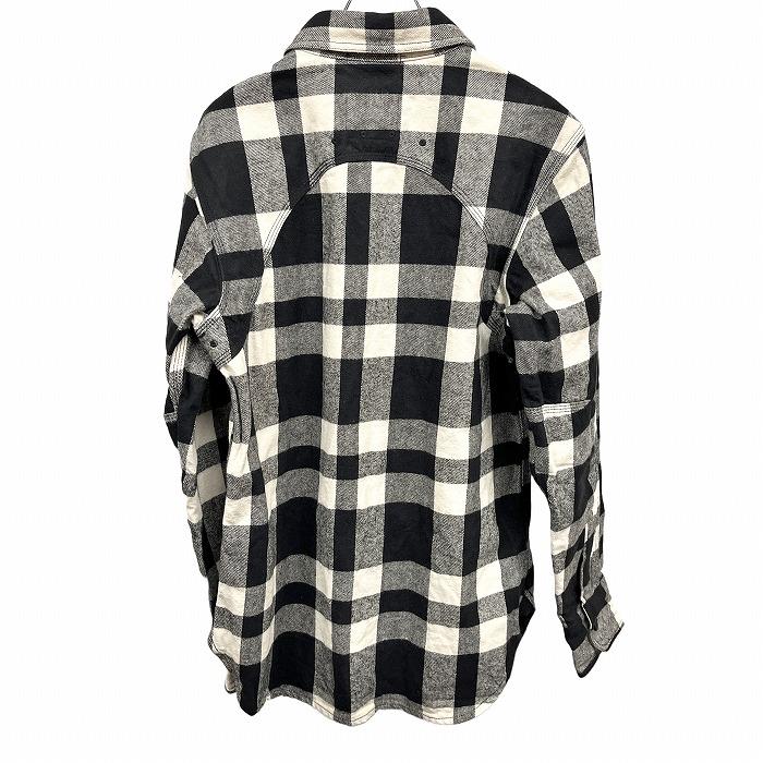 新品/訳アリ】INSP ネルシャツ チェック ロゴパッチ 長袖 チンスト 綿