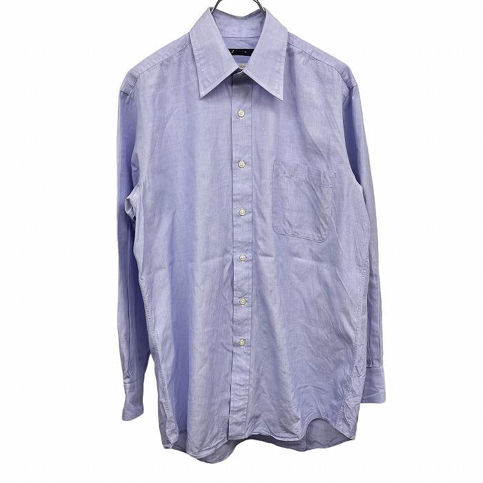 Aquascutum アクアスキュータム シャツ 無地 胸ポケット 長袖