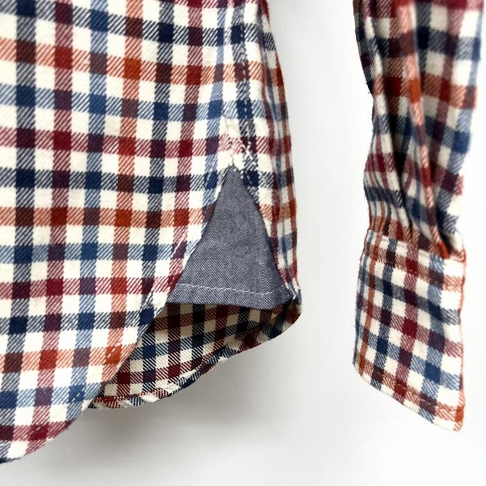 ホールアースコレクション Whole Earth Collection 微起毛 シャツ チェック 両胸ポケット 長袖 ポリ×綿 M 赤×茶×青×白系 メンズ | WHOLE EARTH | 01