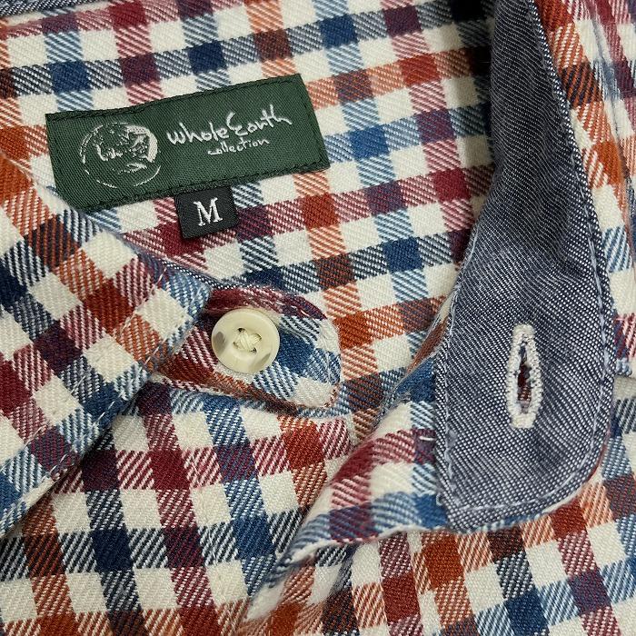 ホールアースコレクション Whole Earth Collection 微起毛 シャツ チェック 両胸ポケット 長袖 ポリ×綿 M 赤×茶×青×白系 メンズ | WHOLE EARTH | 05