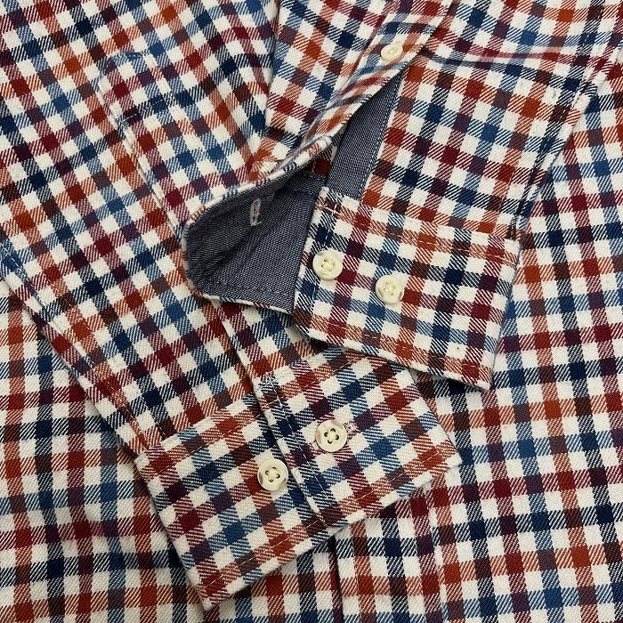 ホールアースコレクション Whole Earth Collection 微起毛 シャツ チェック 両胸ポケット 長袖 ポリ×綿 M 赤×茶×青×白系 メンズ | WHOLE EARTH | 06
