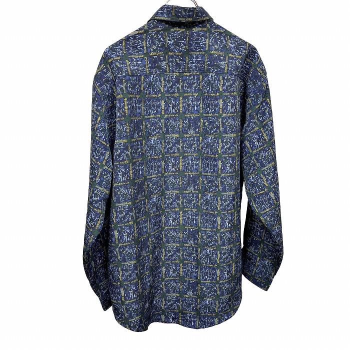 カルロバレンチノ Calro Valentino 総柄シャツ チェック×ドット 長袖  