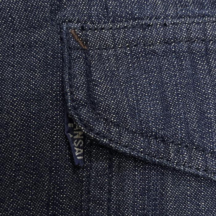 カンサイジーンズ KANSAI JEANS デニムシャツ 両胸フラップポケット 無地 長袖 ロングスリーブ 綿100% M ブルー 青(ベージュMIX) メンズ |  | 03