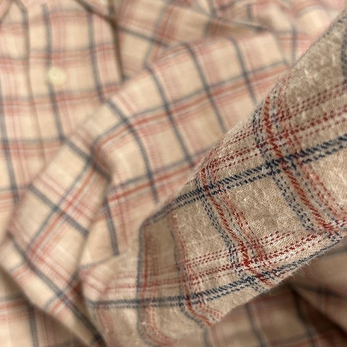 クロコダイル Crocodile 微起毛 ボタンダウンシャツ チェック 長袖 胸ポケット 綿100% L ベージュ ベージュ×赤茶系×青×白 メンズ |  | 03