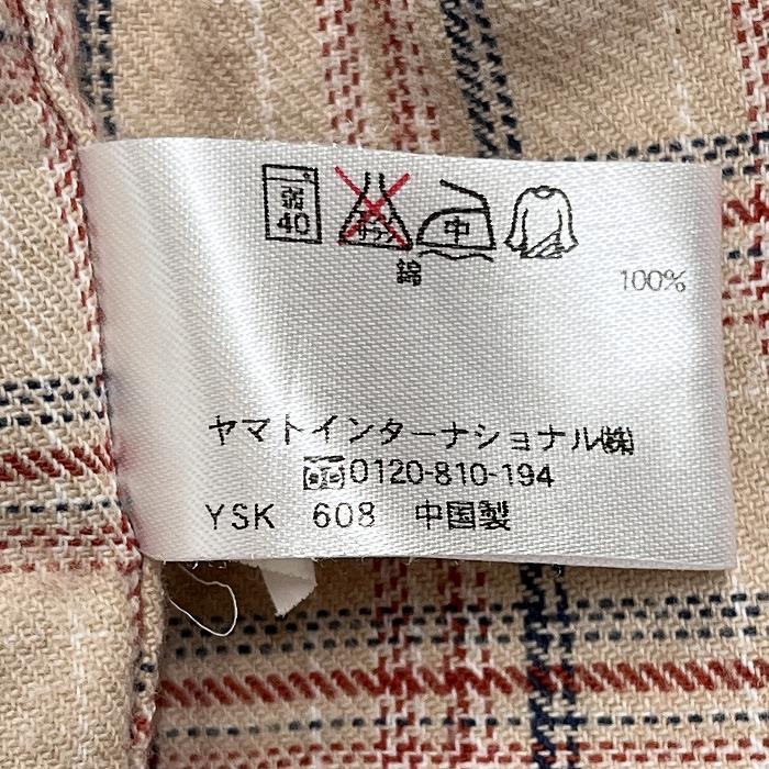 クロコダイル Crocodile 微起毛 ボタンダウンシャツ チェック 長袖 胸ポケット 綿100% L ベージュ ベージュ×赤茶系×青×白 メンズ |  | 05