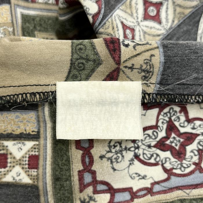 Belluna 総柄シャツ 長袖 胸ポケット レギュラーカラー ロングスリーブ L ブラック 黒×ベージュ×赤×緑×紺 メンズ |  | 04