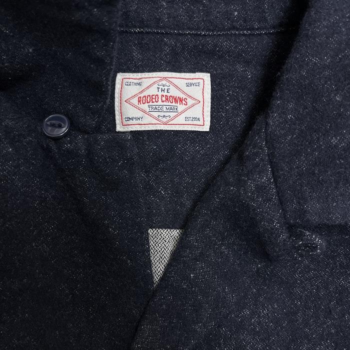 ロデオクラウンズ 微起毛 デニムシャツ 開襟 ナバホ柄 プリント 長袖 綿100% M ネイビー 紺×赤茶系×緑×黄×白 レディース(メンズ？) | Rodeo Crowns | 03