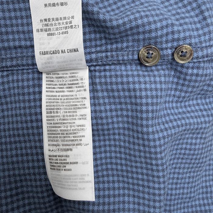 アバクロンビーアンドフィッチ シャツ チェック 二重生地 長袖 綿100% M サーモンピンク系×青×緑×黄×白 レディース(メンズ？) | Abercrombie&Fitch | 04