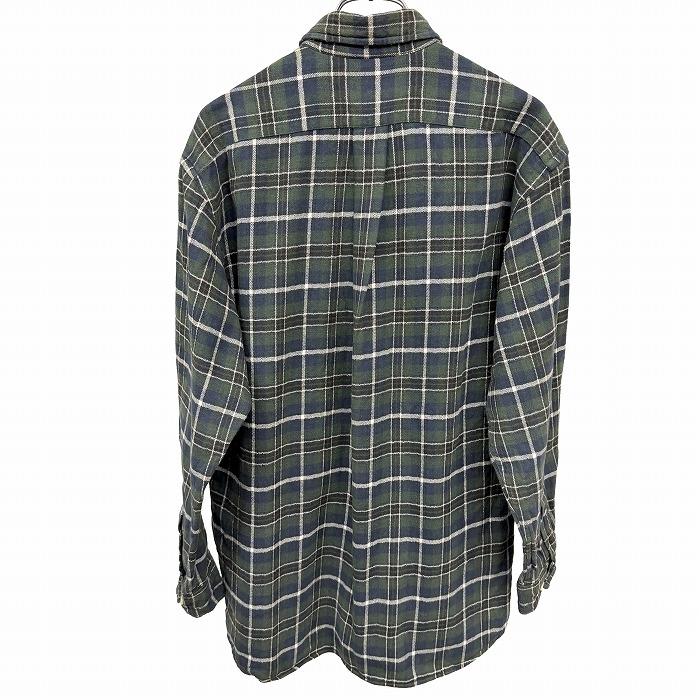マックレガー McGREGOR ネルシャツ チェック ボタンダウン ビエラ起毛 長袖 ポケットにロゴパッチ 綿100% M グリーン 緑 メンズ | McGREGOR | 01