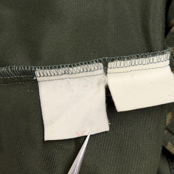 GIANFRANCO OTTAVIANI ITALY 微起毛 シャツ ベロア系 三角形柄 トライアングル柄 長袖 両胸ポケット L グリーン 緑×ベージュ メンズ |  | 04