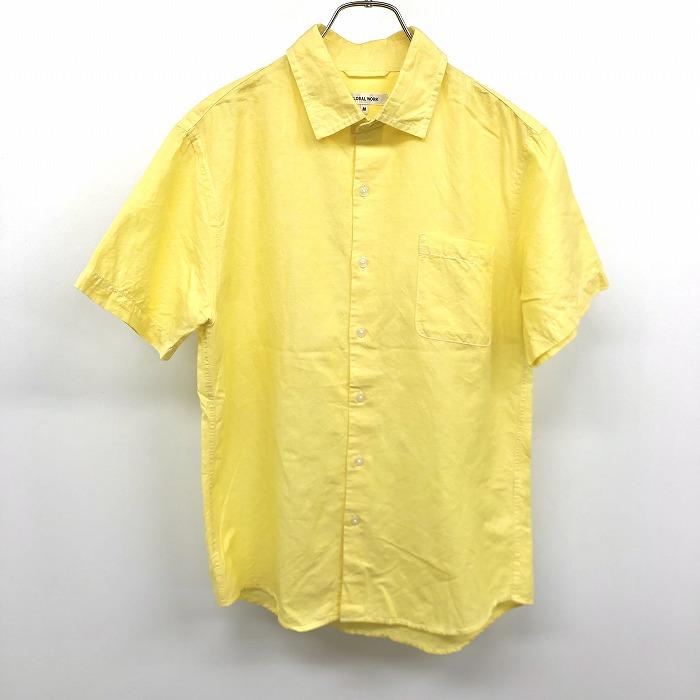 Global Work グローバルワーク Mサイズ メンズ シャツ 胸ポケット付き 無地 半袖 ショートスリーブ ラウンド