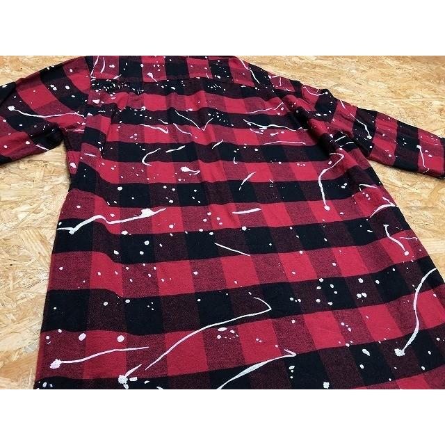 しまむら Avail Avantgarde しまむら アベイル M メンズ シャツ チェック柄 ドロッピングプリント 半端袖 レッド ブラック ホワイト Ss Undo Rowa ヤフー店 通販 Yahoo ショッピング