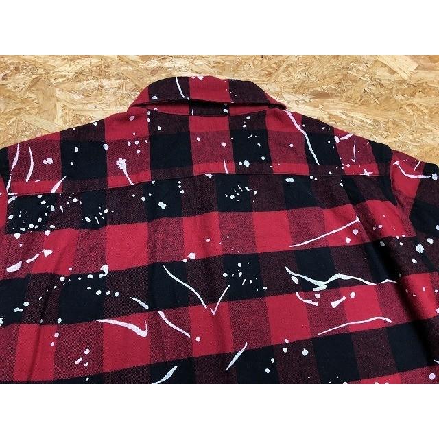 しまむら Avail Avantgarde しまむら アベイル M メンズ シャツ チェック柄 ドロッピングプリント 半端袖 レッド ブラック ホワイト Ss Undo Rowa ヤフー店 通販 Yahoo ショッピング