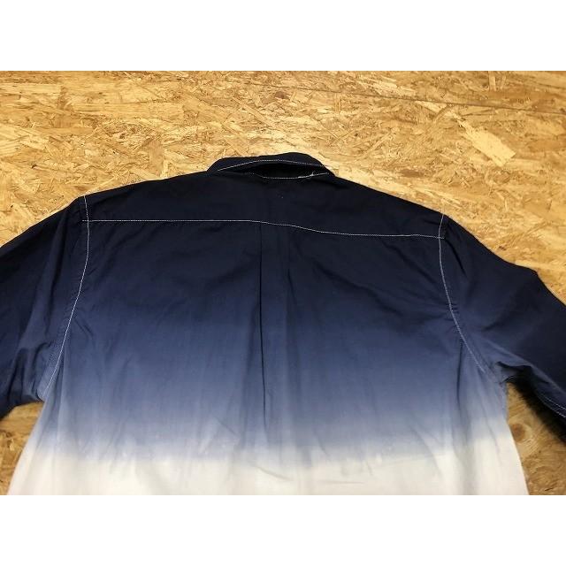 Rageblue レイジブルー Mサイズ メンズ シャツ グラデーションカラー バイカラー 半袖 レギュラーカラー 綿100 オフホワイト 紺 Ss Undo Rowa ヤフー店 通販 Yahoo ショッピング