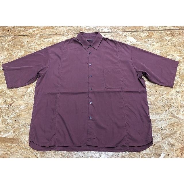 Hare ハレ Sサイズ メンズ シャツ ドロップショルダー ビッグシルエット フレンチフロント レギュラーカラー 無地 半端袖 赤茶色 Ss Undo Rowa ヤフー店 通販 Yahoo ショッピング