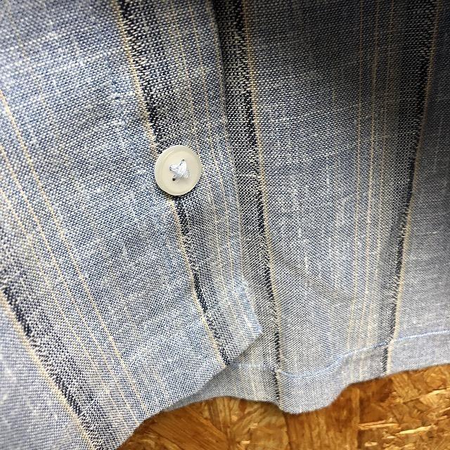 TOKIOS トーキョー L メンズ 若干薄手 シャツ マルチストライプ柄 胸