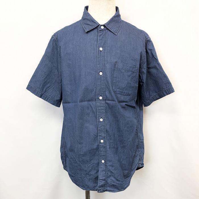 Global Work グローバルワーク Xl メンズ シャツ 無地 胸ポケット付き レギュラーカラー 半袖 服 綿100 コットン ネイビーブルー 紺 青系 Ss016 Undo Rowa ヤフー店 通販 Yahoo ショッピング