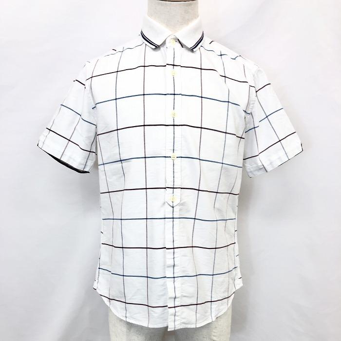 Rageblue レイジブルー メンズ 半袖チェックシャツ トップス リブカラー ポケット無し ハーフフライフロント 服 綿100 ホワイト 白 Ss Undo Rowa ヤフー店 通販 Yahoo ショッピング