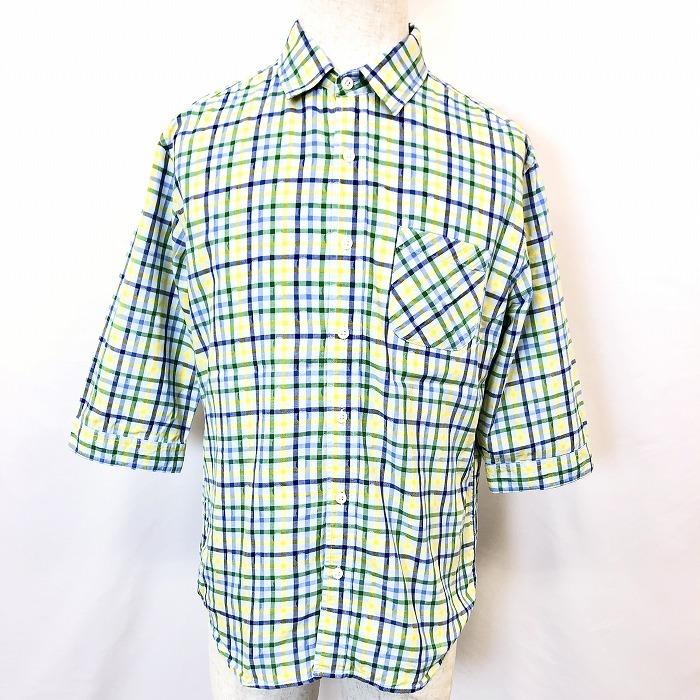 The Shop Tk Mixpice ザ ショップ ティーケー ミクスパイス L メンズ 7分袖シャツ 水玉 チェック 綿100 グリーン イエロー ネイビー Ss Undo Rowa ヤフー店 通販 Yahoo ショッピング