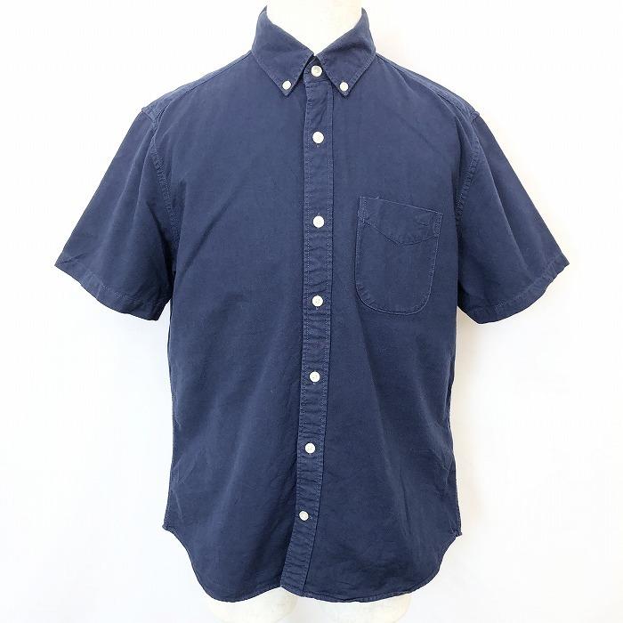 Gap ギャップ M メンズ 男性 オックスフォードシャツ 無地 ボタンダウン 半袖 胸ポケット付き ラウンドテール 綿100 ネイビー 紺 Ss Undo Rowa ヤフー店 通販 Yahoo ショッピング
