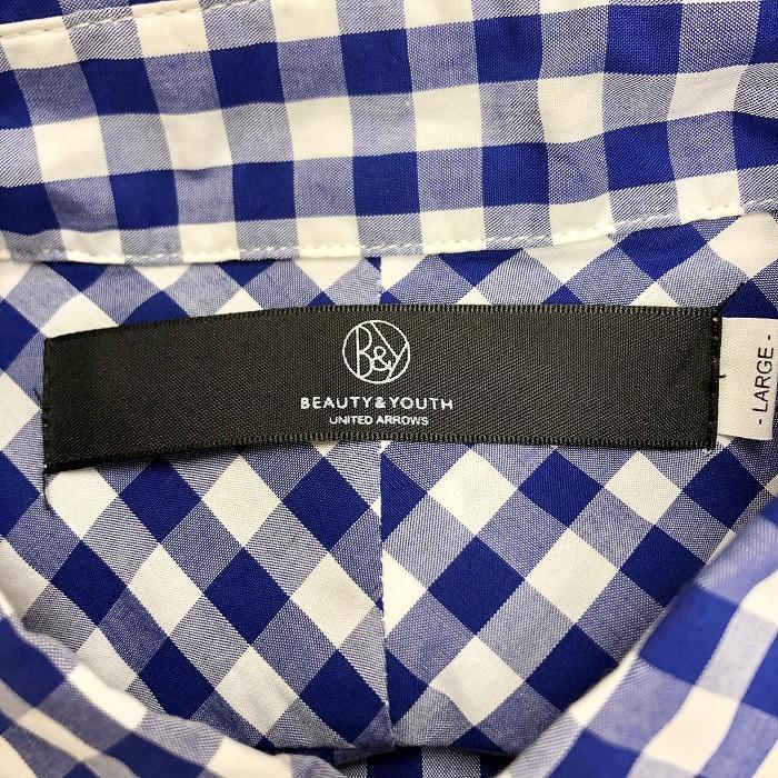 BEAUTY＆YOUTH UNITED ARROWS シャツ チェック 7分袖 ボタン