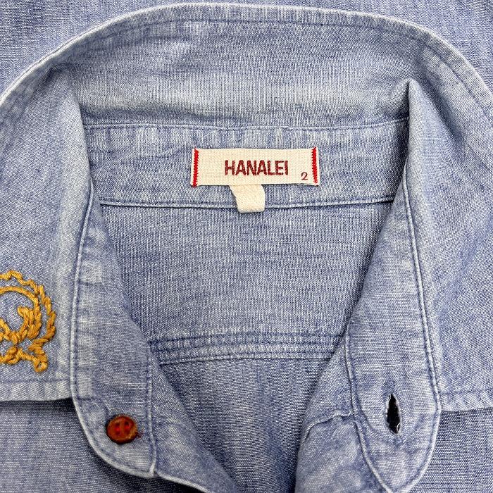 HANALEI ハナレイ ローズバッド ROSE BUD シャツ 半袖 両面刺繍 