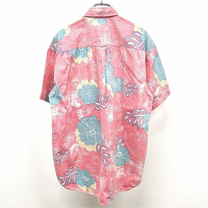 Relloy's SHIRT シャツ 半袖 ピンク 花柄 ボタンダウン 胸ポケット 綿