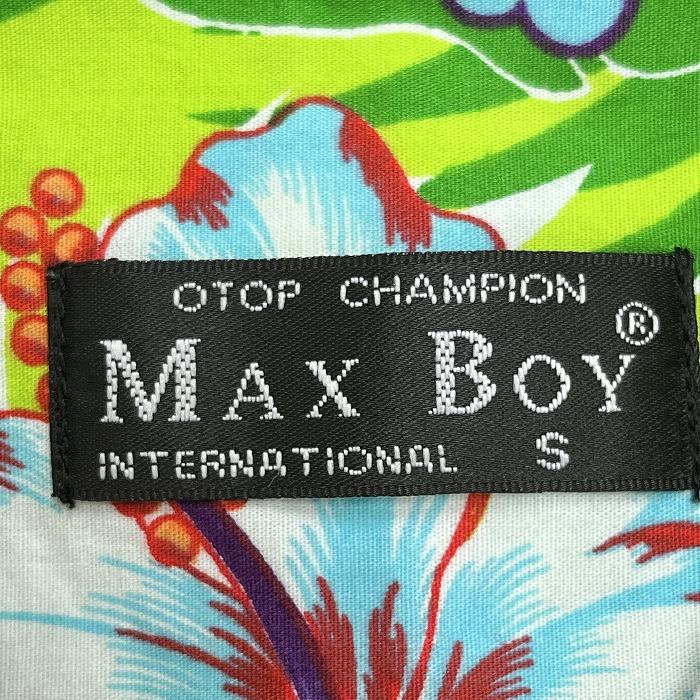 マックボーイ MAX BOY オープンカラーシャツ 半袖 アロハ柄 花柄 マックボーイ MAX BOY オープンカラーシャツ 半袖 アロハ柄 花柄