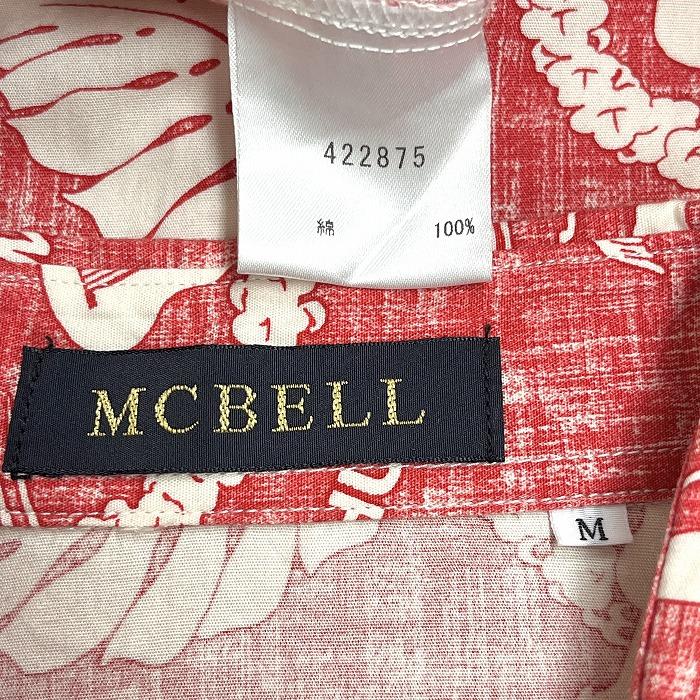 マクベル MCBELL シャツ アロハ柄 花 ヤシの木 ウクレレ サーファー