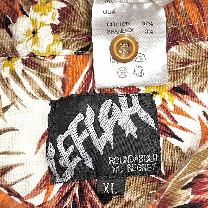 レフラー LEFLAH ROUNDABOUT NO REGRET 少し厚手 シャツ アロハ柄