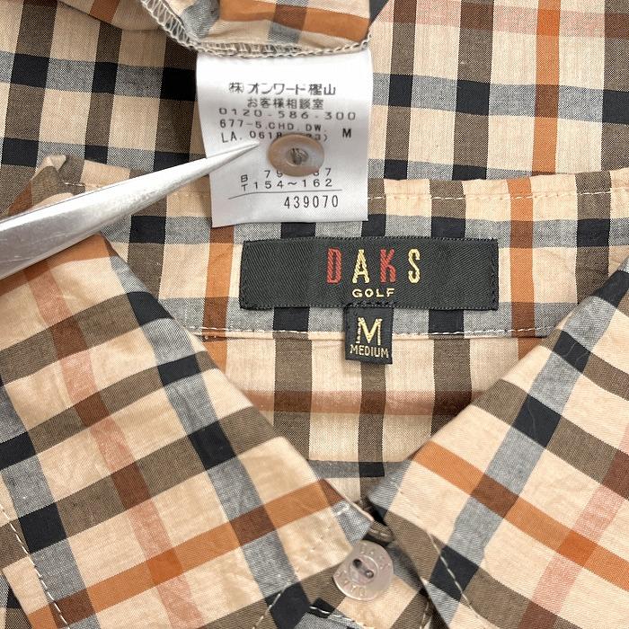 DAKS ダックス ゴルフ GOLF 少し薄手 シャツ チェック 半袖 DAKS ダックス ゴルフ GOLF 少し薄手 シャツ チェック 半袖